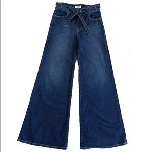 Frame Belted Palazzo Jeans